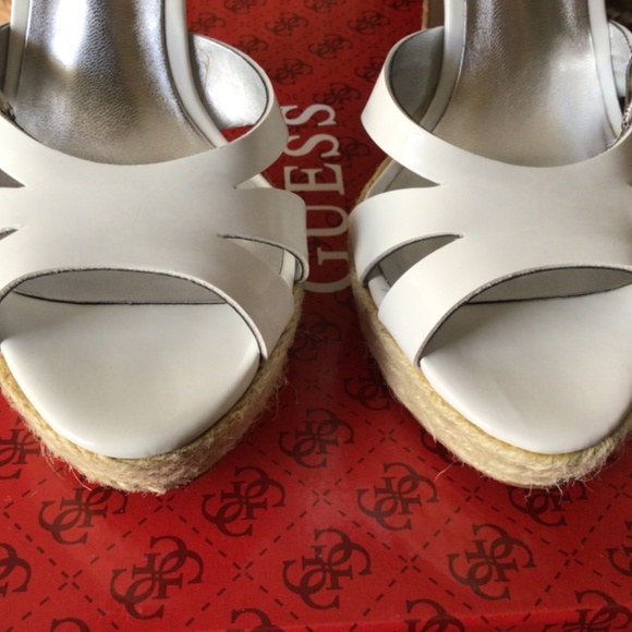 NWT Guess White GWKENDRAL platform high heels 7M with box - Picture 3 of 9